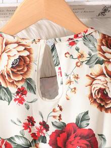 Summer Floral Print Mesh Girls Dress, Elegant & Fashionable - Multicolor - View 8