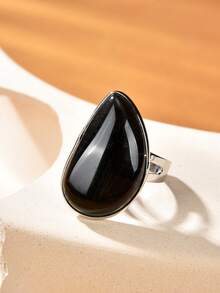 1pc Natural Crystal & Stone Open Ring, Suitable For Daily Wear By Men And Women - Multicolor - View 19