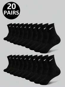 5/10 双男士黑白户外运动短袜，春夏 - 彩色 - 查看 25