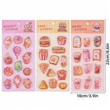 Autocollants 3D gaufrés de dessins animés, autocollants mignons pour fournitures scolaires et de bureau, pour scrapbooking, journal intime, variété de styles - Multicolore - Voir 6