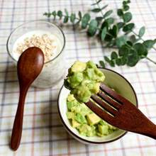 5件套多尺寸木制餐具套装 - 多功能可重复使用木制餐具，尺寸多样，适用于烹饪、用餐、餐厅、居家、户外野餐 - 理想的礼物 - 卡其色 - 查看 6