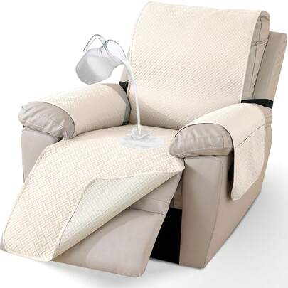 YSTYLE Large 1-Seater Relaxing Reclining Chair Cover, Waterproof Electric Reclining Chair Cover, Universal Armchair Cover, Armchair Cover With Side Pockets