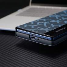 Hadaasi 1pc High-End Fashion New Printed Camouflage & Letter Pattern Foldable Kickstand Pen Slot Multifunctional Premium PU Leather Protective Case For Samsung Galaxy Z Fold 7/Z Fold 6/Z Fold 5/Z Fold 4/Z Fold 3 Series Smartphones, Anti-Fall And Shock-Resistant - Multicolor - View 7