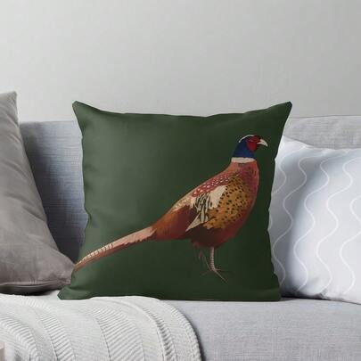 1件绿色纹理背景孔雀图案抱枕套 - 17.7*17.7英寸，单面印花，适用于客厅、床、椅子、办公室装饰靠垫套，可作为礼物送给家人、朋友、宠物爱好者，可机洗，带拉链，家居装饰，沙发配件（不含枕芯）