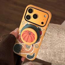 Pumpkin Magnetic Phone Holder, Multifunctional Folding Air Cushion Stand, Phone Case Accessory - Multicolor - View 2