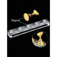 Nail Stand For Press On Nails Display, Magnetic Fake Nails Holder For Painting Nails Practices, Beginner Acrylic Nail Art Kit Accessories, Nail Salon Equipment And Decor,Nail Supplies,Nail Tools,Nail Art Tools,Back To School,Nails,Nail Tools For Press On Nails - Hồng - Xem 4