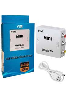 Convertidor De HDTV A RCA - AV Audio Vídeo Adaptador Para TV - Negro - Ver 7