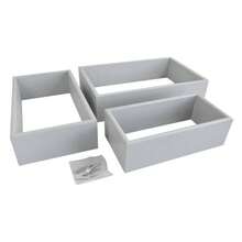 OISE ART STORE Set 3 Mensole Da Muro A Parete Design Moderno Cubo Rettangolare In Legno Grigio - - Multicolore - Visualizzare 2