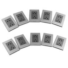 10pcs Electrical Wall Receptacle Outlet Fireproof Stainless Steel Wall Outlet Outlets Receptacles - Toma de corriente de pared - Ver 8