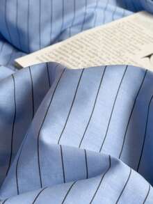 3pcs Nordic Style Striped Bedding Set, 2 Pillowcases + 1 Duvet Cover - Multicolor - View 5