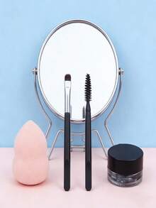 2pcs Double-Headed Spiral Tower Eyelash Extension Brush Angled Soft Bristle Eyebrow Brush For Gentle Eyeliner & Lash Removal Tool 2-In-1 Eyelash And Eyebrow Grooming Brush With Scoop Scraper - Multicolor - View 10