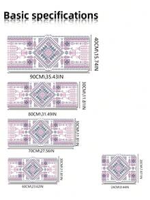图案桌垫，适用于家庭和办公室的加长型大型鼠标垫、大型游戏鼠标垫、笔记本电脑键盘垫，底部采用防滑橡胶材质，边缘缝合加固。 - 彩色 - 查看 11