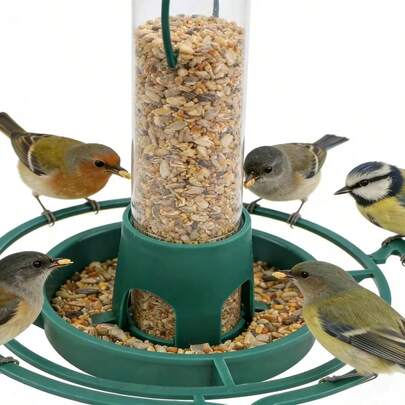 1/2pcs Outdoor Bird Feeder, Garden Plastic Bottle Hanging Bird Feeder, [DIY Transformation Tool] Empty Bottle Turned Into Bird Feeder! Hang On Balcony/Garden, Automatic Food Dispenser, Wild Birds Come To Eat~