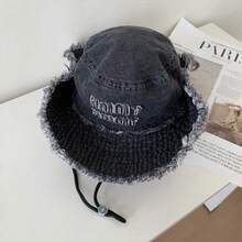 Los vaqueros occidentales retro hacen diseños de nicho antiguos, sombreros de pescador, sombreros de lavabo personalizados, sombreros de lavabo faciales y sombreros pequeños. - [Negro] #WesternCowboyNL - Ver 2