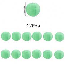 12 chiếc đèn lồng giấy nhiều màu sắc, đèn lồng Trung Quốc 25 cm, thích hợp trang trí nhà cửa trong nhà và ngoài trời, như đám cưới, sinh nhật, năm mới, Giáng sinh, tiệc Halloween (Bộ sưu tập màu Macaron) - Màu Macaron - Xem 12