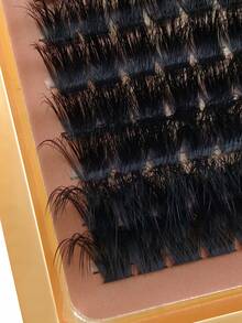 196 Pcs D Curl 120D+160D Eyelash Clusters Russian Cluster Lashes Wispy Lashes Clusters False Faux Mink Eyelashes 10-20mm Long Eyelash Extension Fluffy Thick Faux Mink Eyelash Clusters Captivating Full Salon Look Eyelashes Lash Clusters, Eyelash Clusters, Individual Eyelashes, Lashes, Fake Lashes - D - View 4