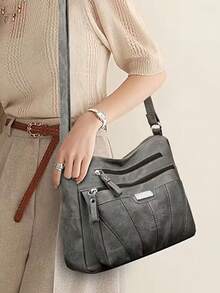 Versatile Multi-Layered Bag - Women's Middle-Aged Model Mother Bag, Large Capacity Crossbody Bag, Shoulder Bag - Multicolor - View 3