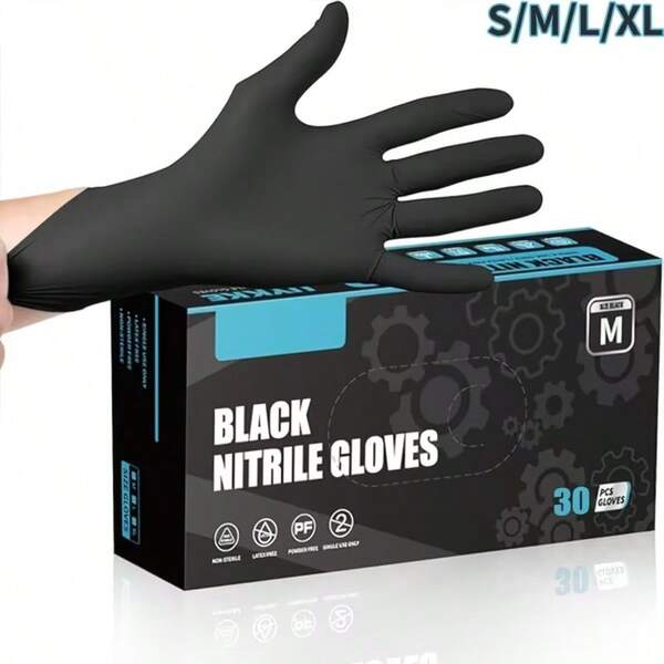 10/20/50/100pcs Disposable Black Gloves, Non-Latex PVC Material, Suitable For Household Cleaning, Daily Chores And General Home Use, Comfortable Fit, Flexible And Easy To Wear, Convenient Packaging For Storage, Meeting Daily Household Needs