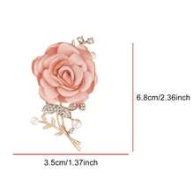 This Is A Charming And Elegant Bridal Brooch. The Fabric Rose Brooch Can Be Worn On Suits, Shirts, And Is Suitable For Daily Outings, Wedding Ceremonies, Balls, Parties, And Business Meetings. It Also Makes A Great Gift For Valentine's Day And Mother's Day. - Multicolor - View 2