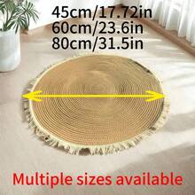 1pc Cotton Rope Woven Cat Scratching Pad, Suitable For Cats To Scratch And Lounge, Home Pet Gift To Enhance Ambiance - Multicolor - View 14