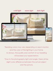 1 pieza Funda de almohada con estampado de flores de cerezo, suave y cómoda, cierre de sobre, adecuada para decoración del hogar, sofá, dormitorio, dormitorio universitario, lavable a máquina (no incluye relleno de almohada) - Multicolor - Ver 7