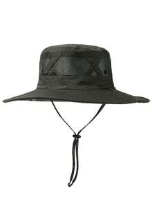 1顶夏季户外渔夫帽，透气徒步帽，时尚简约遮阳帽，骑行钓鱼帽，男士户外运动透气遮阳帽，女士日常通勤防风遮阳帽，多种颜色可选，简约运动风渔夫帽 - 彩色 - 查看 10