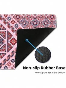 图案桌垫，适用于家庭和办公室的加长型大型鼠标垫、大型游戏鼠标垫、笔记本电脑键盘垫，底部采用防滑橡胶材质，边缘缝合加固。 - 彩色 - 查看 8