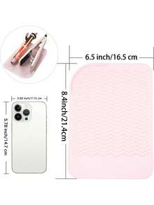 Heysam 耐热硅胶垫及美发造型工具旅行垫套，适用于卷发棒、直发器、平板夹，专业耐热/防滑台面垫 - 彩色 - 查看 8