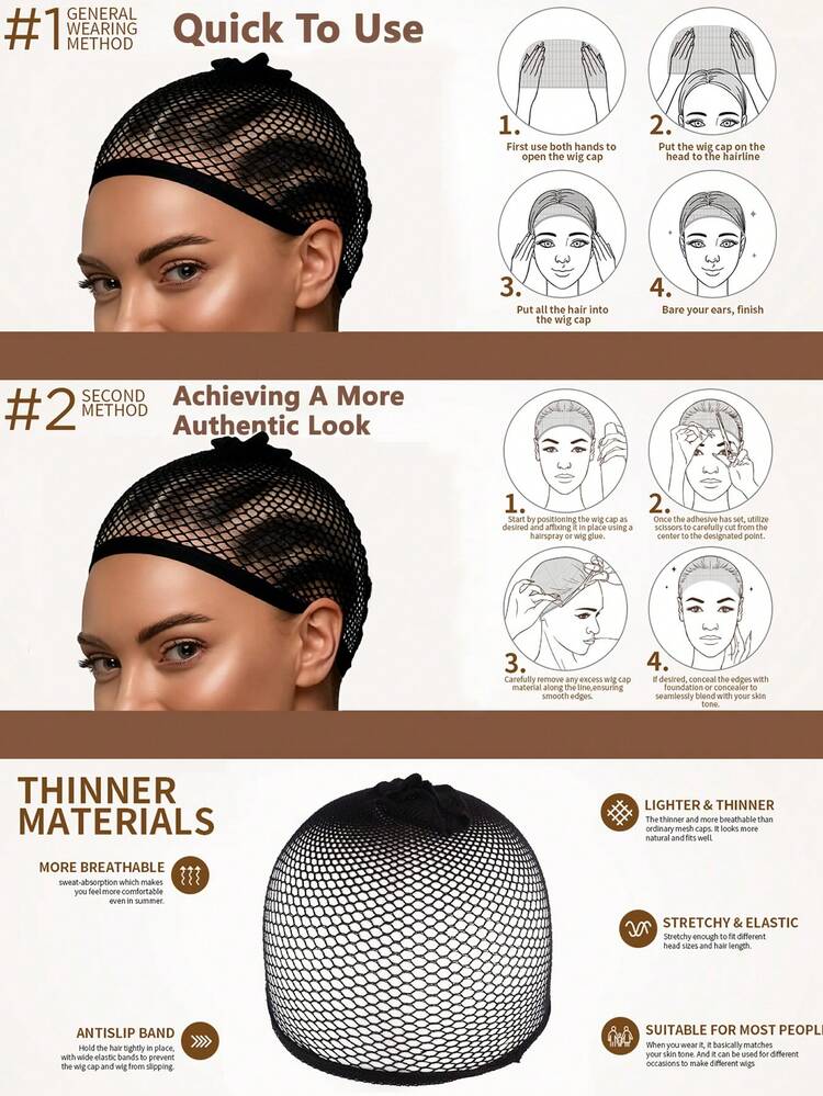 Hair Net Black - 1000pcs/500pcs/200pcs/100Pcs/80Pcs/60Pcs/40Pcs/20Pcs ,Hair Nets Elasticity Invisible Elastic Mesh For Food Service, Ballet Bun, Sleeping, Women And Wig (Black) - Black - View 5