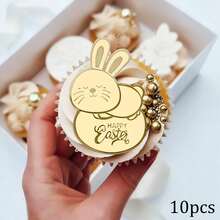 5pcs/10pcs/20pcs Easter Cupcake Decorations, Easter Eggs Rabbits Decor For Holiday Party Birthday Cake Decorating Supplies - Multicolor - View 11