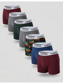 Set Of 10 Men's Plus Size Microfiber Boxer Briefs (Extra Large) - 各種各樣的 - 查看 3