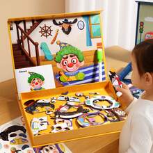 Caja temática 5 en 1: Rompecabezas magnético para niños | Juguete de viaje portátil | Juego de mesa familiar | Herramienta educativa preescolar | Bordes redondeados | Cultiva el enfoque y la coordinación mano-ojo, regalo de juguete exquisito - Rompecabezas - Ver 5