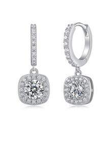 Bông tai Moissanite bạc 925 cho nữ, bông tai đinh tán không gây dị ứng, thiết kế tối giản sang trọng, chống oxy hóa, thích hợp đeo hàng ngày, quà tặng cho Ngày Valentine, Ngày của Mẹ, đám cưới, lễ đính hôn, sinh nhật, đóng gói hộp quà. - Phong cách 2 - Xem 8