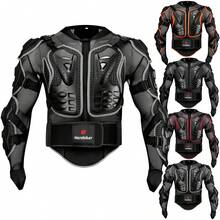 1pc Motorcycle Riding Full Body Armor Jacket With Spine, Chest Protection, Off-Road Motorcycle Protective Gear, Motorcycle Racing Armor, Riding Essential Gift For Men And Women - Multicolor - View 2