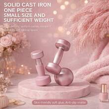 2piezas Mancuernas Pesas para Hacer Ejercicio Gym y Casa,0.5/1/2/3/4/5/6KG Mancuernas - Rosa - Ver 3