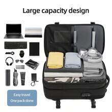 Travel Backpack Vacuum Compression Laptop Backpack 17 Inch Extended Large Capacity Backpack Hiking Business Backpack - Gray - View 5