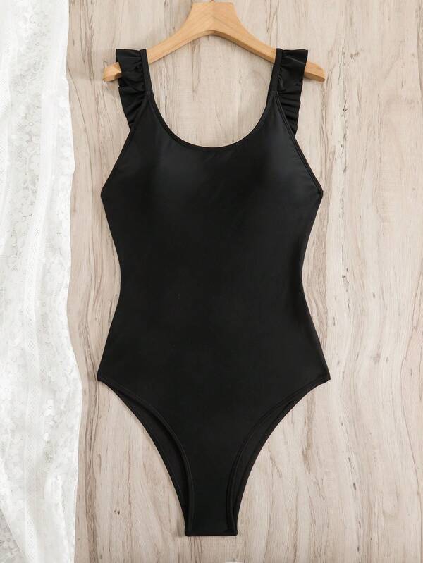 Bikinx Solid Color Beach Women's Swimsuit Fungus Backless Sexy All-In-One Women's Swimsuit