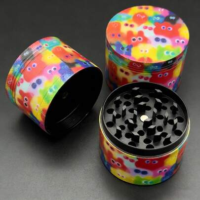 2-Inch Black Cat Printed Spice Grinder, Suitable As Gift For Friends And Family