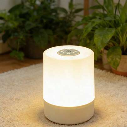 1个LED室内照明夜灯迷你白色简约床头灯卧室照明桌面展示灯USB充电阅读学习灯适用于宿舍客厅卧室图书馆书房日常礼品使用