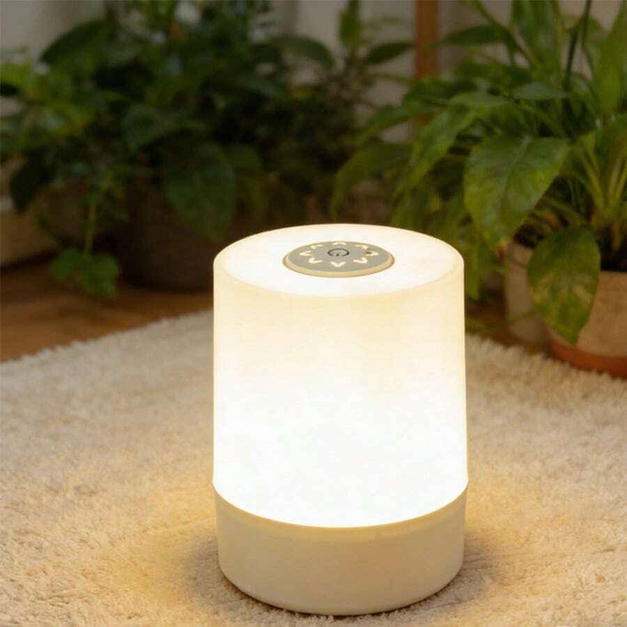 1个LED室内照明夜灯迷你白色简约床头灯卧室照明桌面展示灯USB充电阅读学习灯适用于宿舍客厅卧室图书馆书房日常礼品使用 - 觸控檯燈 - 查看 1