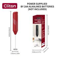 CLITON 電動牛奶起泡器 6色（黑色、白色、藍色、綠色、粉色、紅色），3款選擇：單件、塑膠、不鏽鋼，簡約設計，AA電池供電（不含電池），靜音便攜攪拌器，適用咖啡、廚房，聖誕節與婚禮禮物 - 彩色 - 查看 17