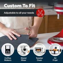 Cooks Innovations: Original 3 Pack Kitchen Countertop Appliance Sliders Mat - Scratch Protecting And Heat Resistant Easy Moving Slider Mats For Countertop Appliances - Coffee Maker Air Fryer Blender - Charcoal - View 3