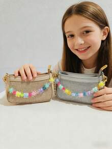 Kids Sequin Crossbody Bag, Girls Small Messenger Bag, Holiday Gift, Fashion Princess Coin Purse, Gold/Silver/Pink/Black Mini Bag - Multicolor - View 1