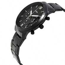 FOSSIL Stainless Steel Chronograph Men's Watch With Date Function, Suitable For Business And Casual Wear, Quartz Movement, Fashion Design. Model: FS5474 - Black - View 2