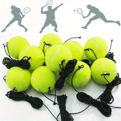 Professional Tennis Training Partner Rebound Practice Ball With 4m Elastic Rope