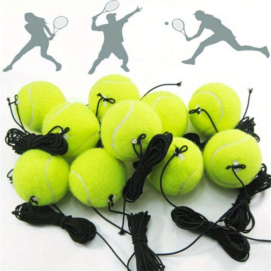 Professional Tennis Training Partner Rebound Practice Ball With 4m Elastic Rope - As the Picture0 - View 1