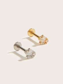 Women's Fashion Minimalist Stud Earrings - Multicolor - View 3