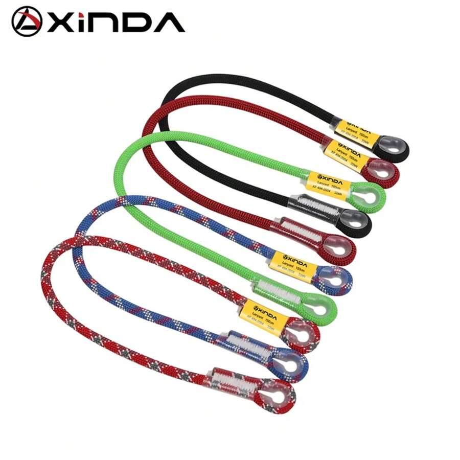 Cordón de escalada en roca Xinda, cuerda estática de 10,5mm, 20KN, protector de ojo a ojo, cordón precocido, eslinga, equipo de montañXRZJ - Naranja-60cm - Ver 1