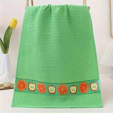 2/6pcs Large Size Kitchen Dishcloth, Super Soft Cotton Absorbent Cleaning Cloth, Bright Color Tea Towel, For Washing And Drying Dishes And Household Use - 38*66cm - View 10