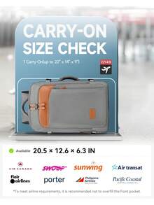 两件套登机行李箱，尺寸22x14x9英寸，符合航空公司标准，带万向轮，包含旅行背包、可扩展硬壳行李箱、黑色旅行包、行李箱、衣物收纳箱、邮轮旅行必备品、度假必备品。 - 黑色 - 查看 3